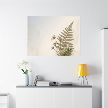 Winter Moss Close Up Herbarium Canvas Art | Enchanting Decor
