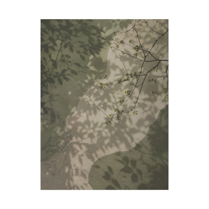 Neutral Shadow Play Canvas Art - Japanese Pattern Japandi