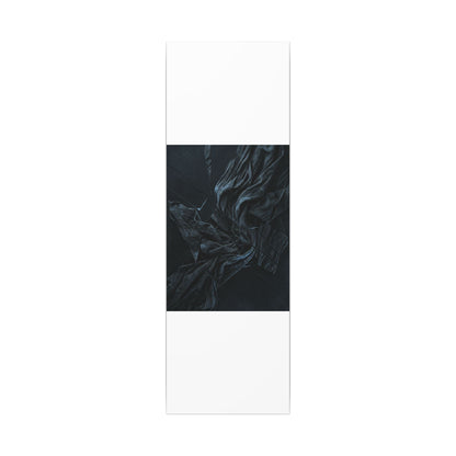 Dark Japandi Silk Drape in Moonlight | Moody Minimal Canvas Art