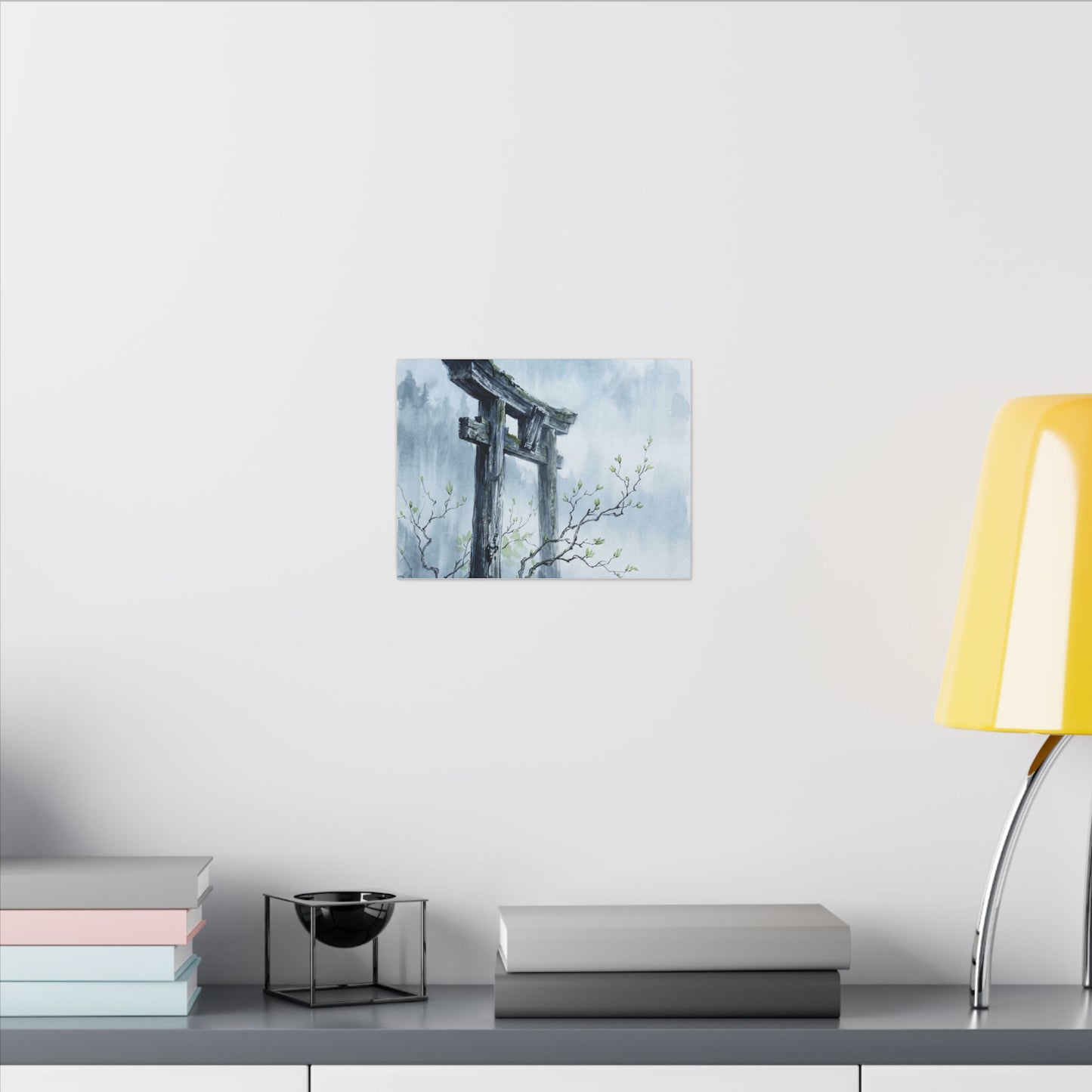 Torii Gate Canvas Art | Spring Zen Sumi E Art
