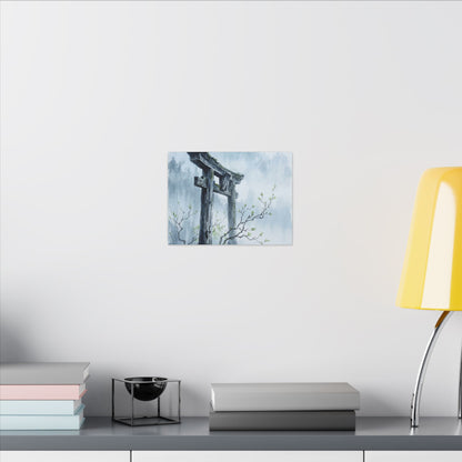 Torii Gate Canvas Art | Spring Zen Sumi E Art