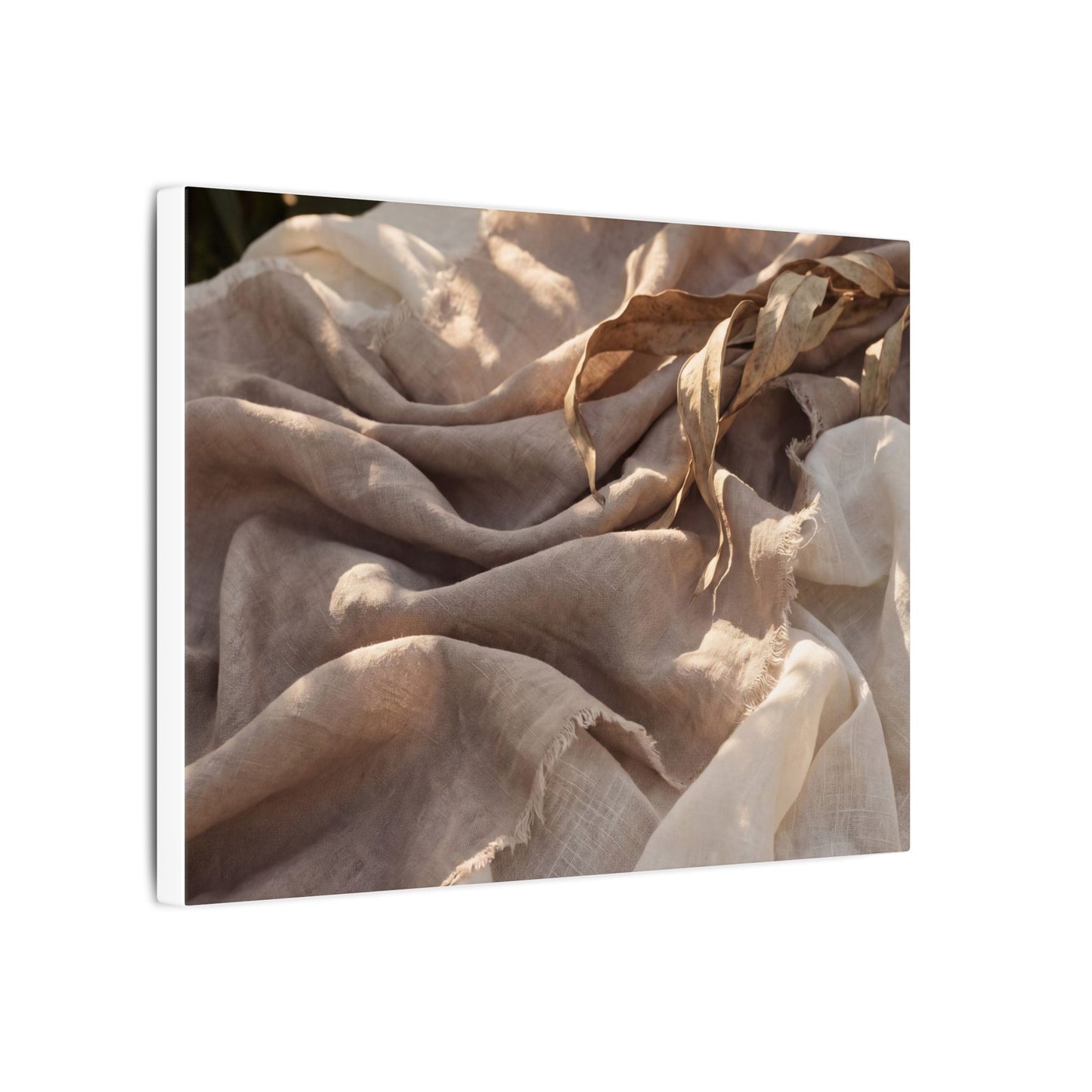 Silk Drape Summer Canvas Art | Japandi Neutral Design