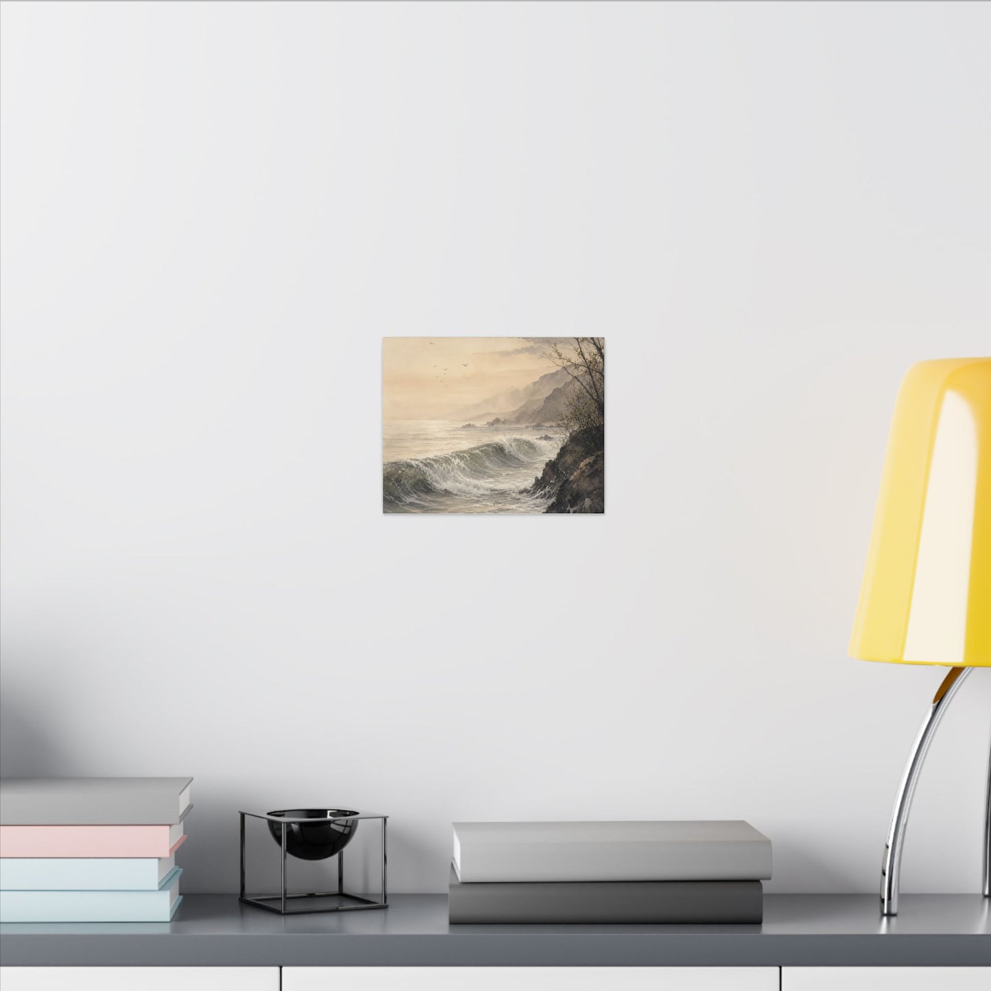 Ocean Wave Spring Canvas Art | Japandi Elegant Design