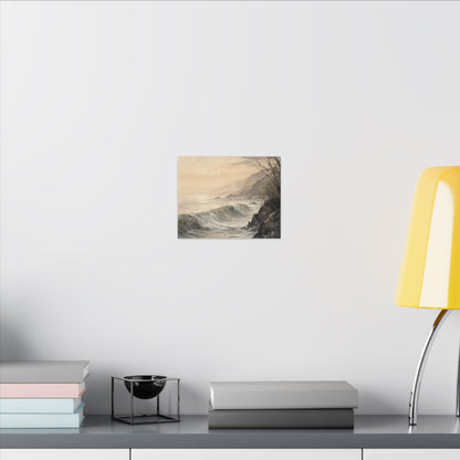 Ocean Wave Spring Canvas Art | Japandi Elegant Design