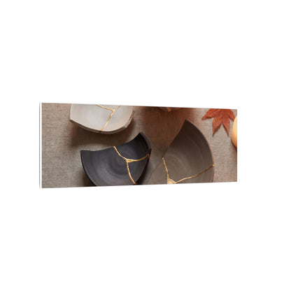 Candlelight Broken Pottery Canvas Art - Japandi Ma