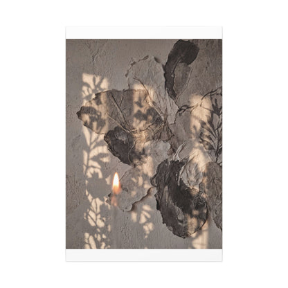 Shadow Play Summer Canvas Art | Japandi Elegant Design