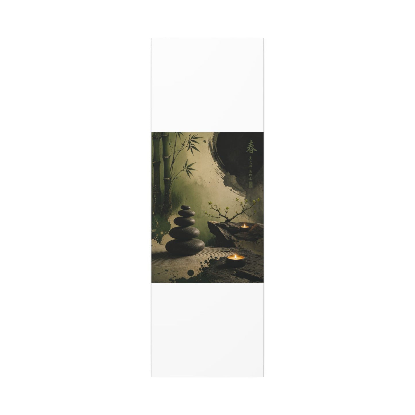 River Stones Spring Canvas Art | Zen Contemplative Design