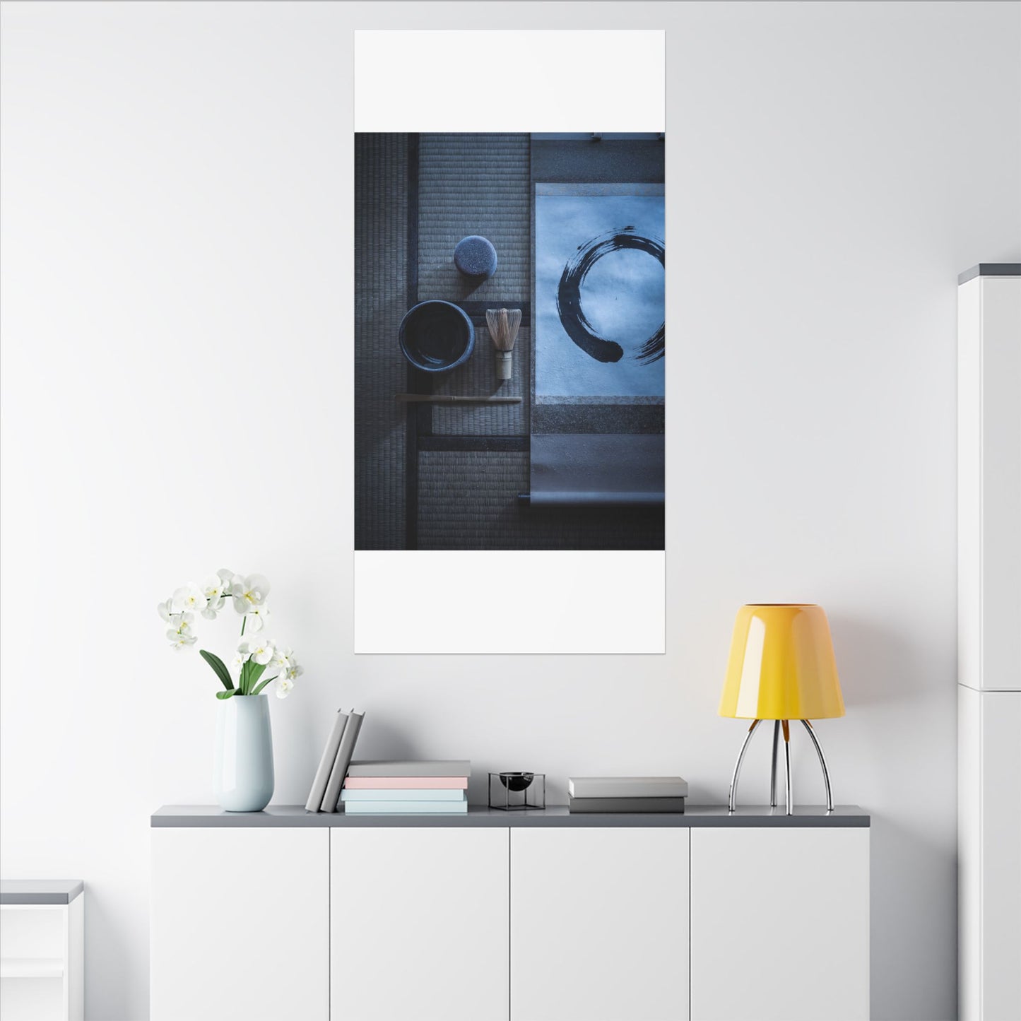 Tea Ceremony Enso Canvas Art | Calm Zen Art