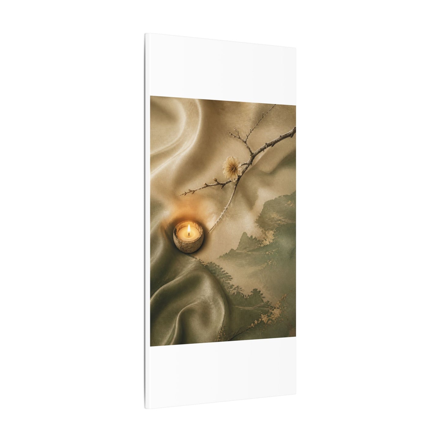 Silk Drape Japanese Pattern Canvas Art | Warm Japandi Art