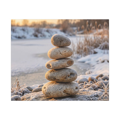 Ma River Stones Canvas Art - Japandi Japanese Pattern