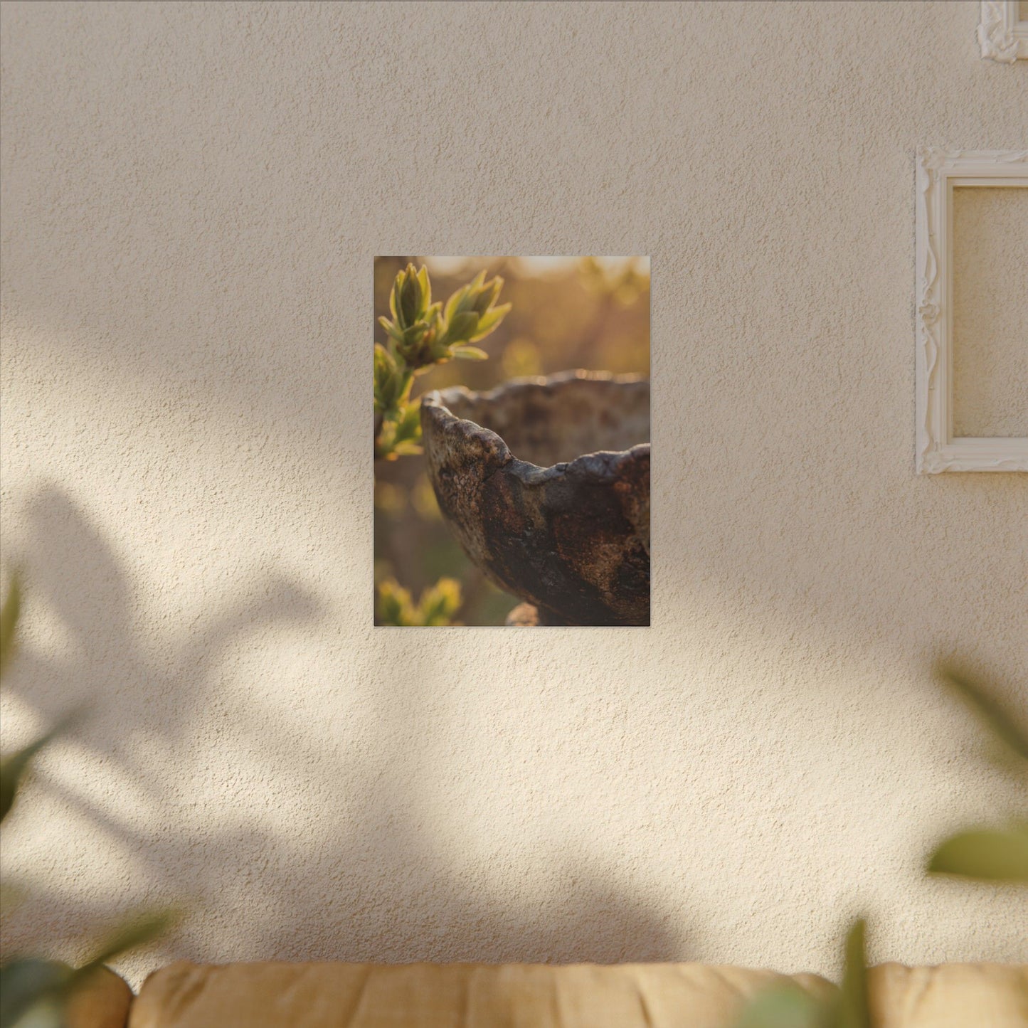 Golden Hour Ceramic Bowl Canvas Art - Dark Japandi Ma
