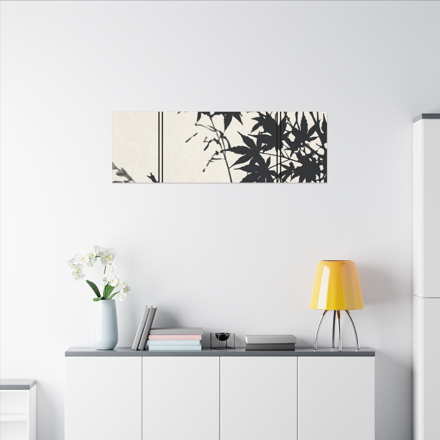 Shoji Screen Canvas Art | Summer Japandi Minimal Line Art