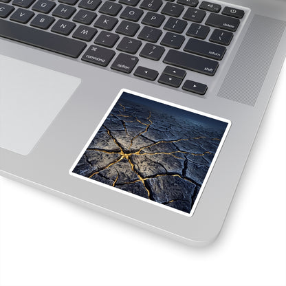 Ma Cracked Earth Sticker - Kintsugi Broken Beauty
