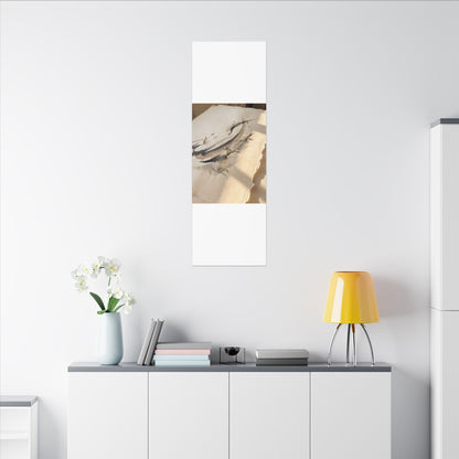 Ink Brushstroke Watercolor Canvas Art | Neutral Japandi Art