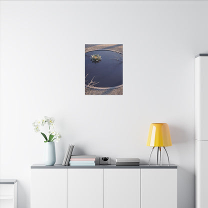 Lotus Flower Canvas Art | Winter Zen Karesansui Art Art Print