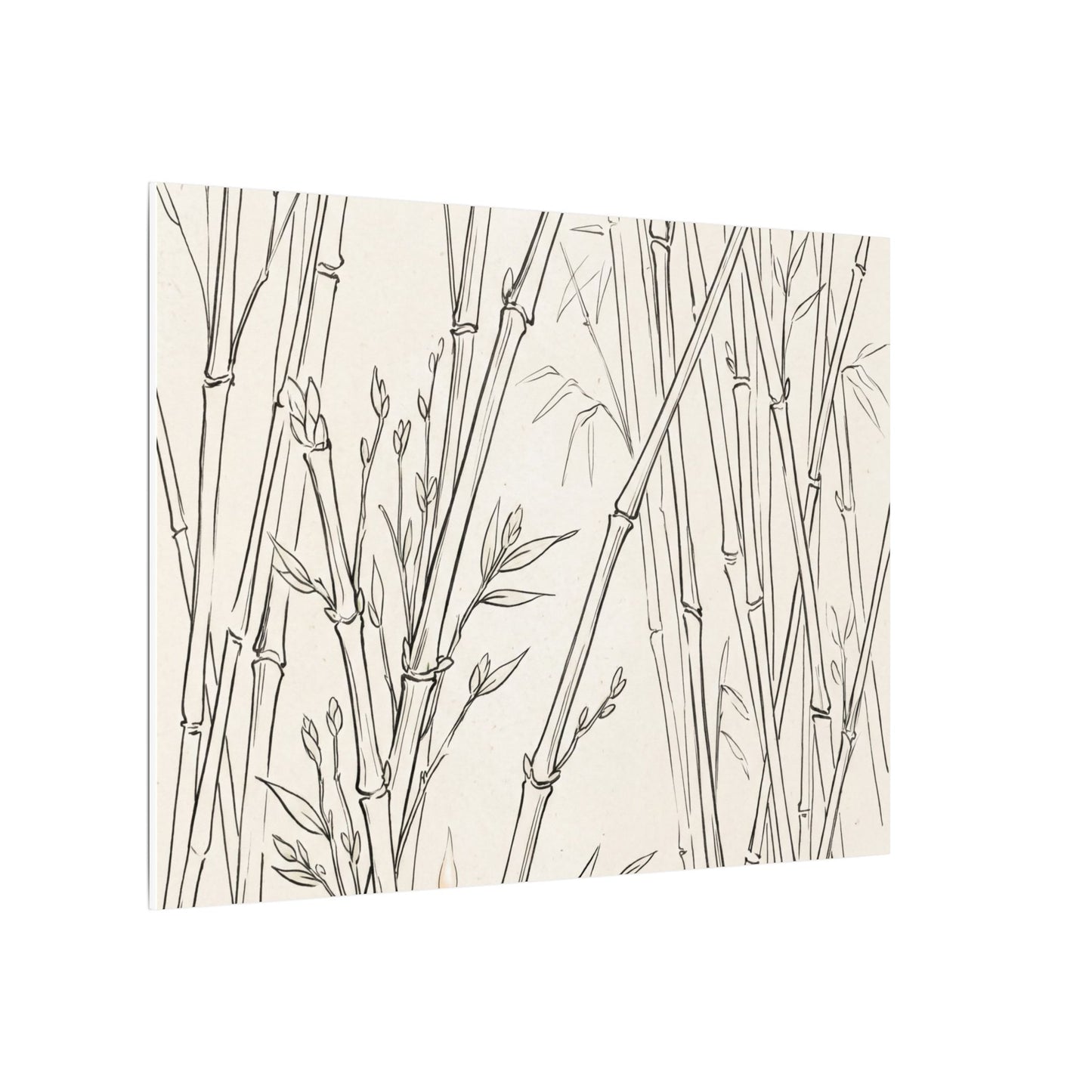 Candlelight Bamboo Grove Canvas Art - Japandi Fukinsei
