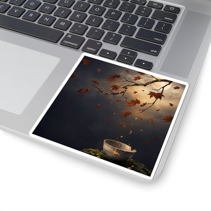 Golden Hour Moonlit Garden Sticker - Kintsugi Datsuzoku Art Print