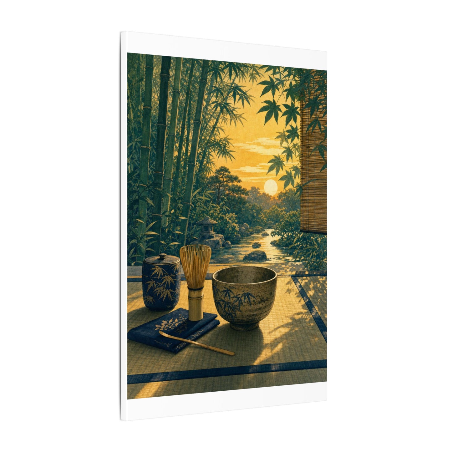 Ma Tea Ceremony Canvas Art - Zen Ukiyo E Inspired