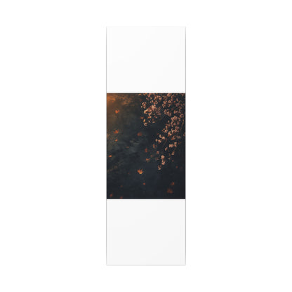 Golden Hour Cherry Blossom Canvas Art - Dark Japandi Kanso