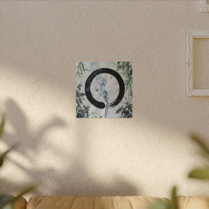 Zen Incense Smoke in Moonlight | Enso Canvas Art