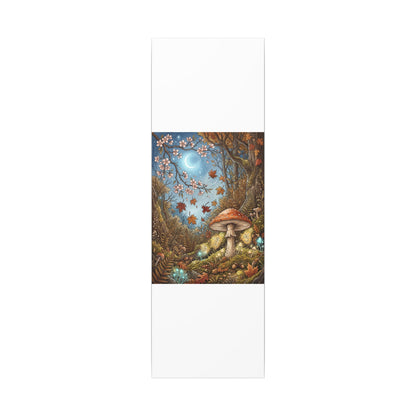 Autumn Cherry Blossom Mushroom Illustration Canvas Art | Enchanting Decor