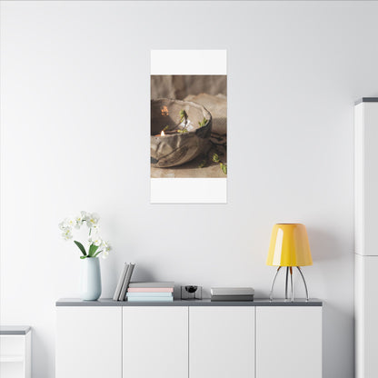 Candlelight Ceramic Bowl Canvas Art - Japandi Ma