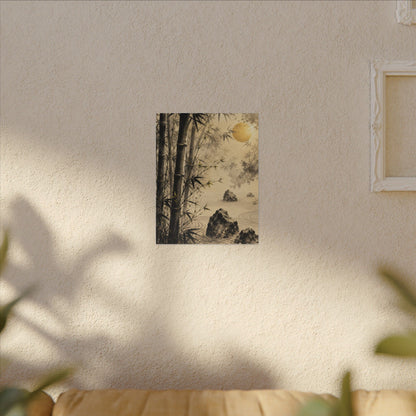 Peaceful Bamboo Grove Canvas Art - Karesansui Zen