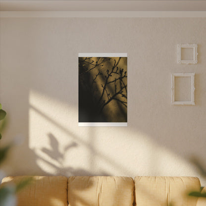 Golden Hour Shadow Play Canvas Art - Dark Japandi Seijaku