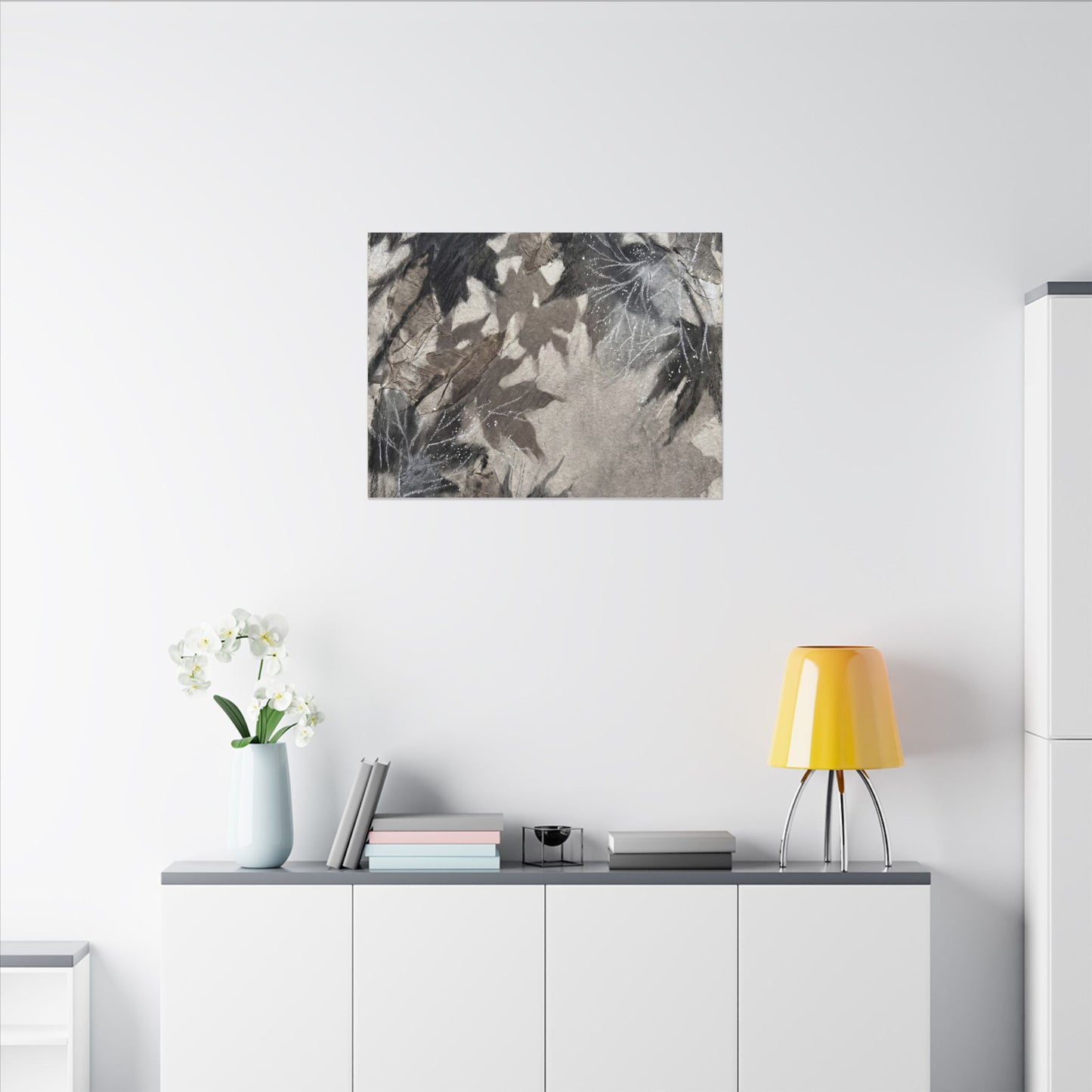 Shadow Play Texture Canvas Art | Cozy Japandi Art