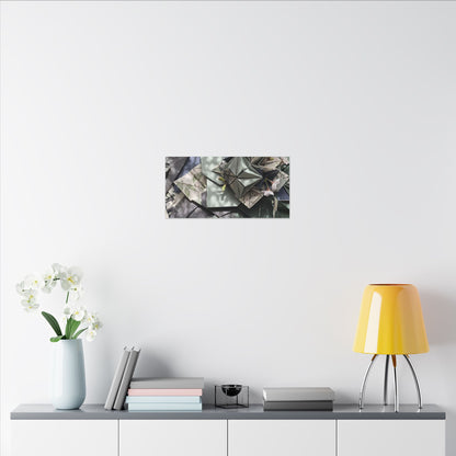 Shibui Paper Fold Canvas Art - Japandi Japanese Pattern