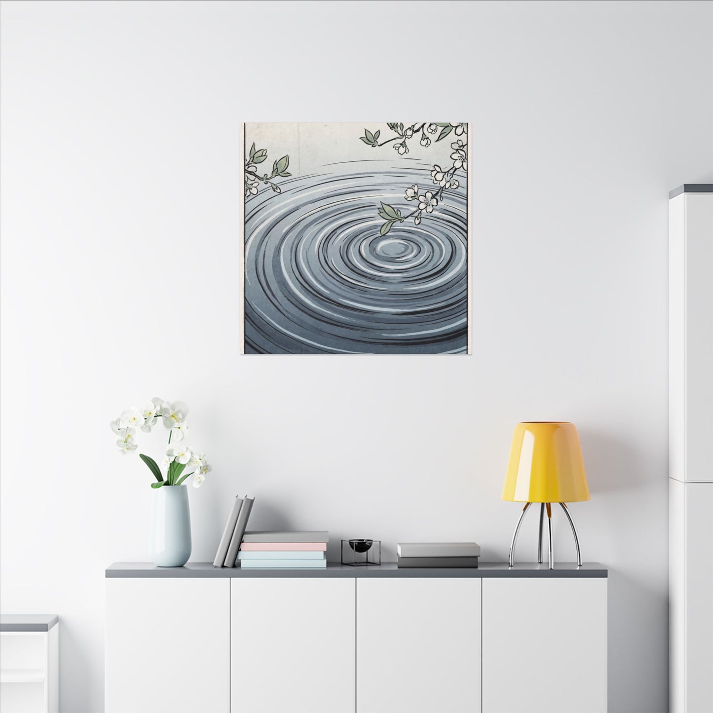 Calm Water Ripple Canvas Art - Ukiyo E Inspired Zen
