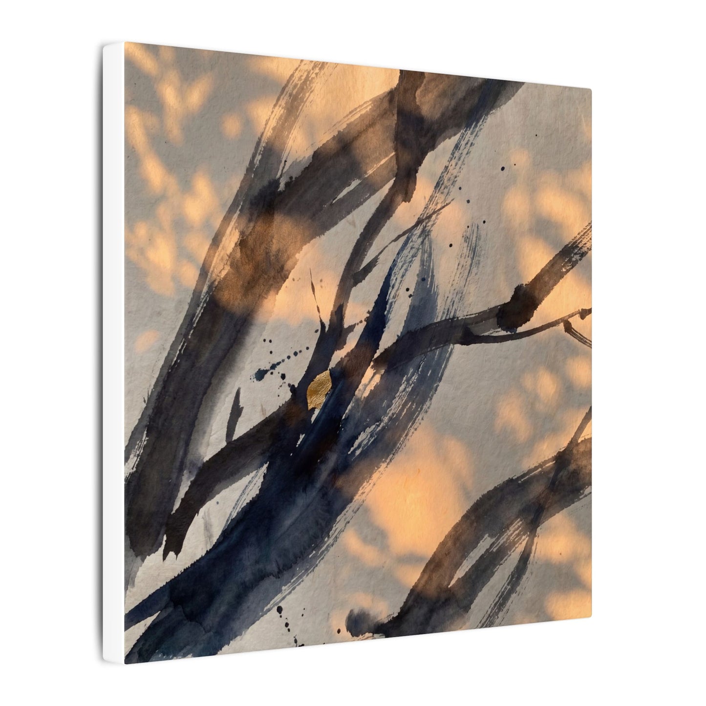 Datsuzoku Ink Brushstroke Canvas Art - Dark Japandi Shadow Zen