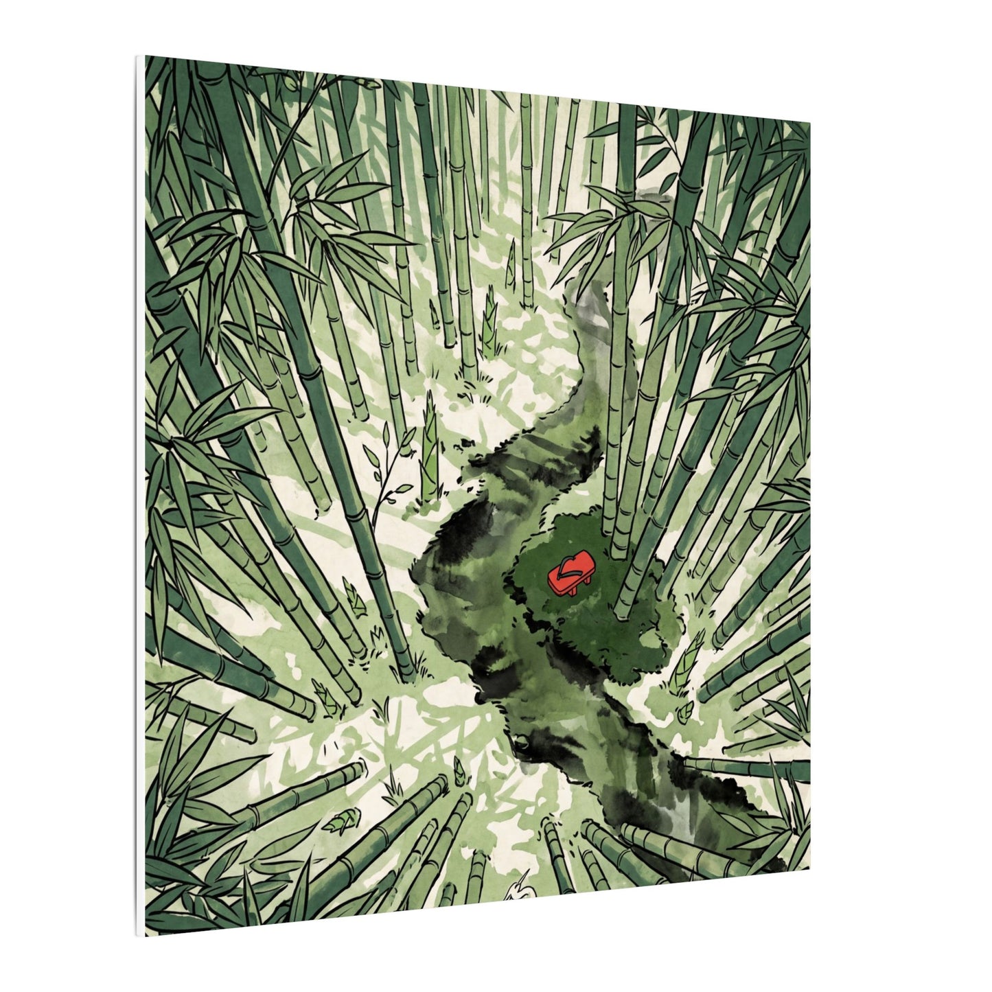 Peaceful Bamboo Grove Canvas Art - Ukiyo E Inspired Zen