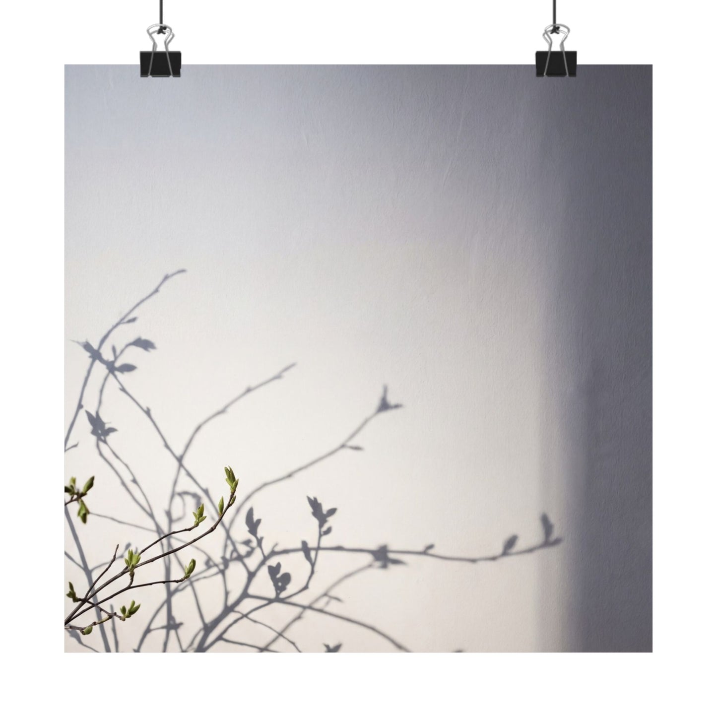 Japandi Shadow Play in Dawn | Japanese Pattern Wall Art Print