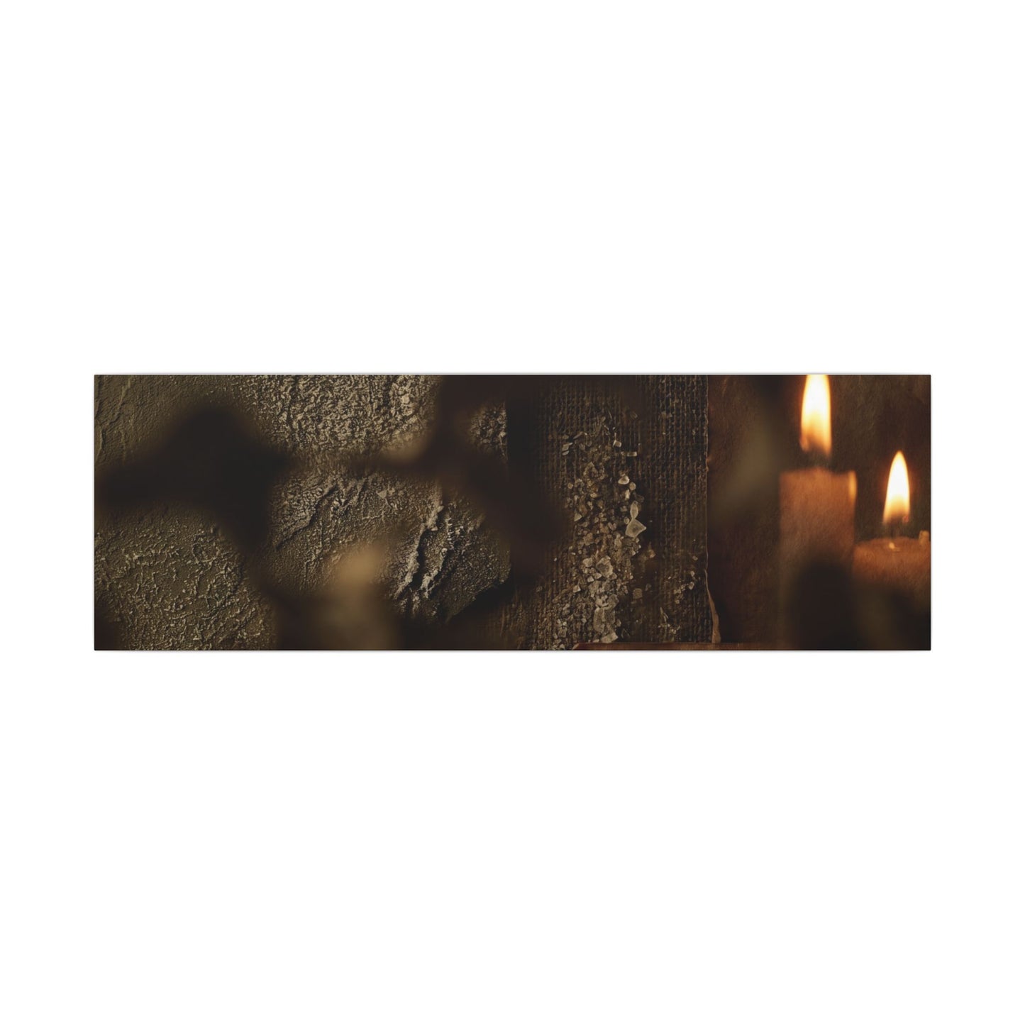 Shadow Play Dark Texture Canvas Art | Moody Dark Japandi Art