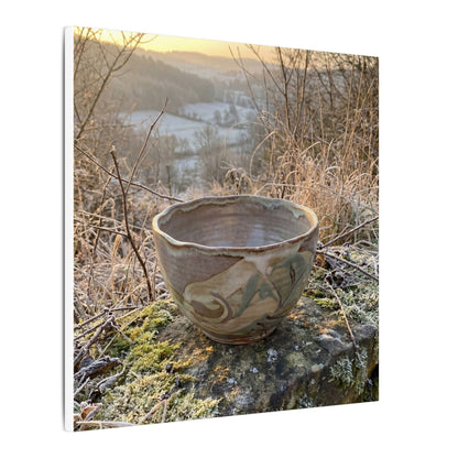Golden Hour Ceramic Bowl Canvas Art - Japandi Shibui