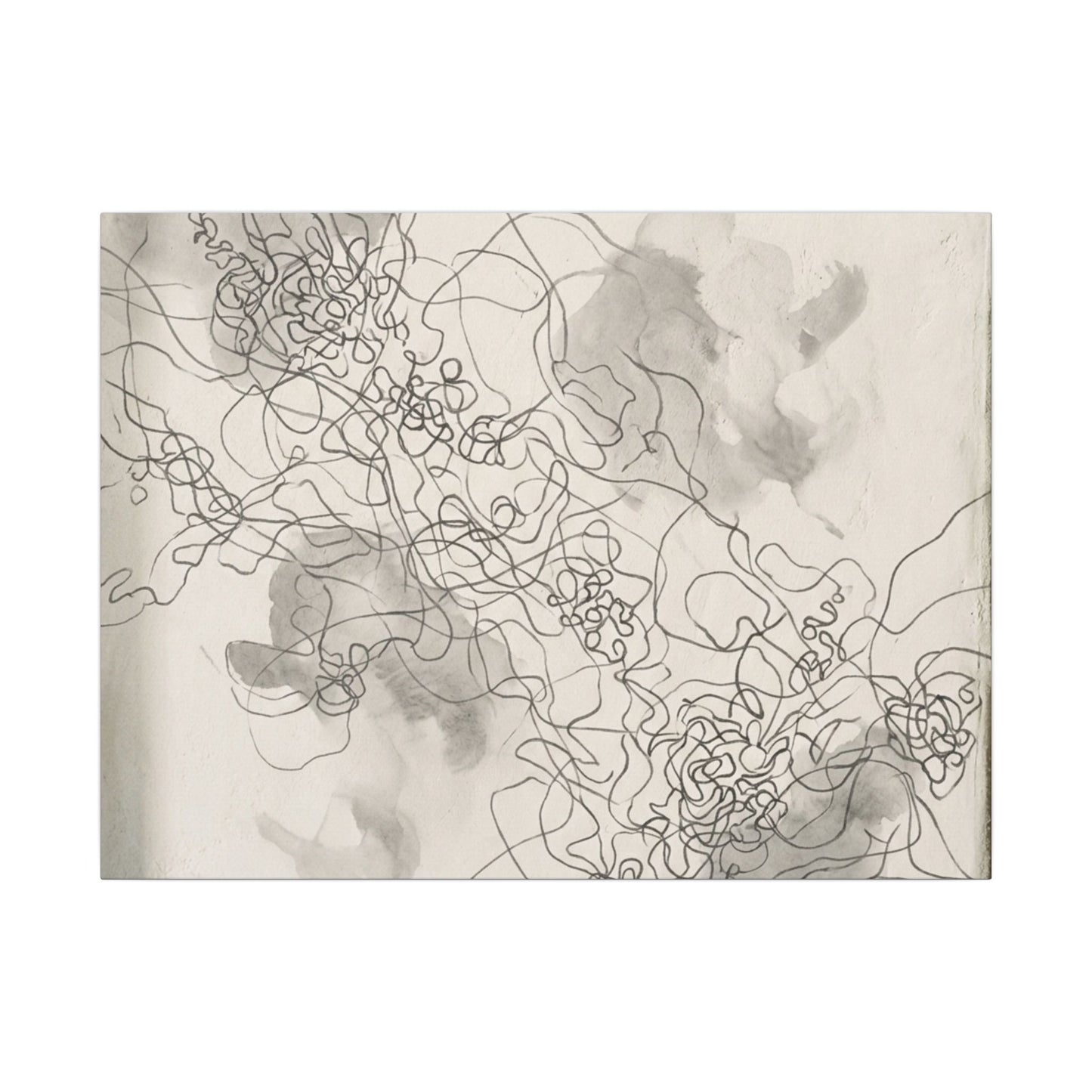 Shadow Play Spring Canvas Art | Dark Japandi Sophisticated Design Art Print