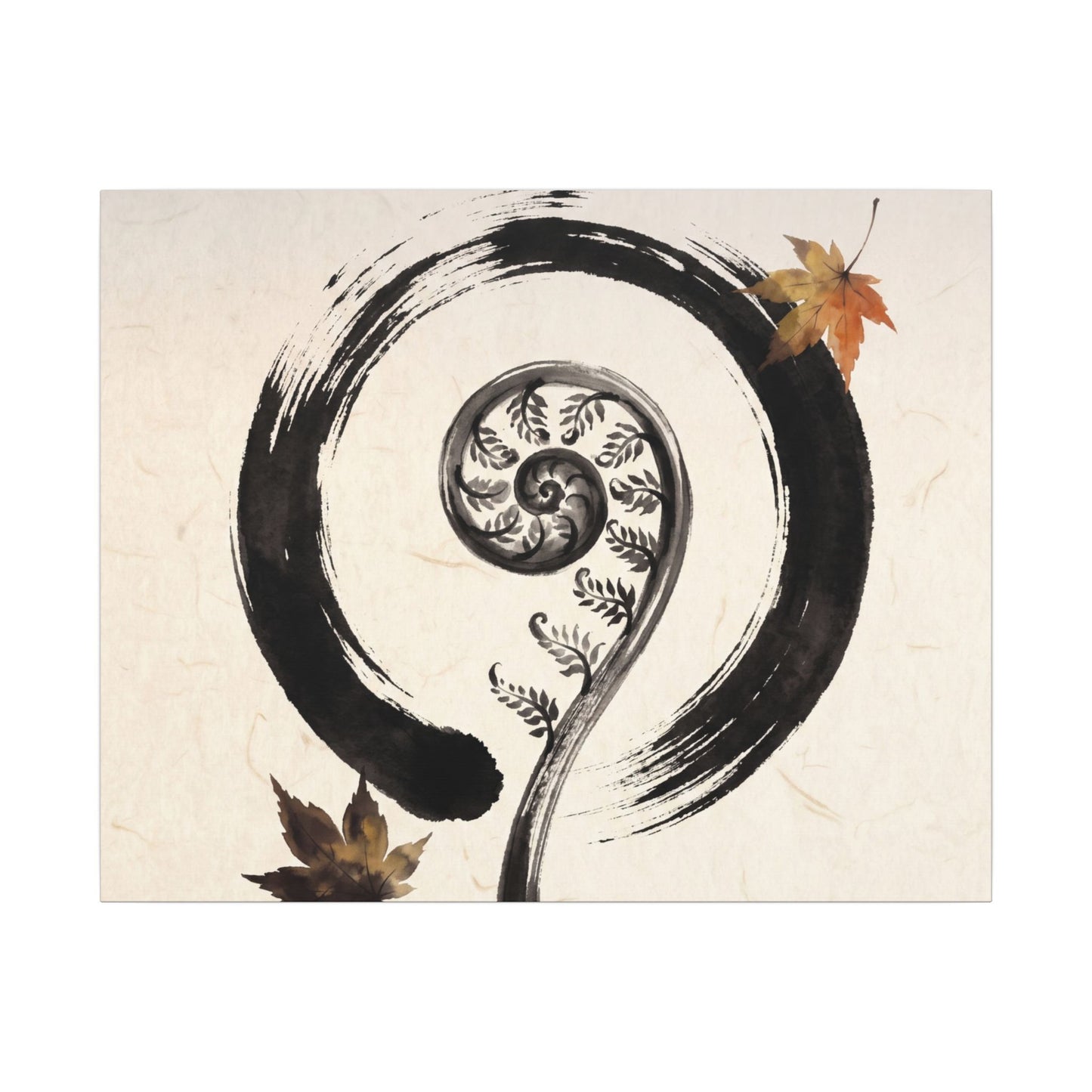Fern Unfurling Autumn Canvas Art | Zen Peaceful Design