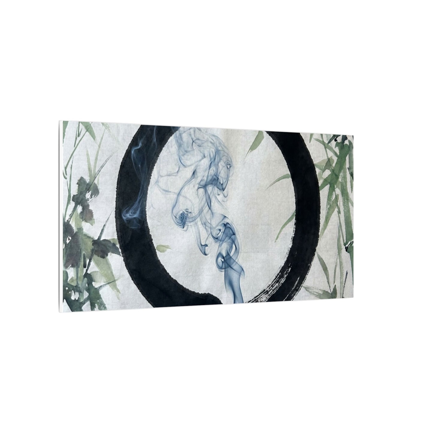 Zen Incense Smoke in Moonlight | Enso Canvas Art