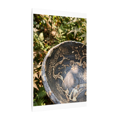 Ceramic Bowl Canvas Art | Summer Japandi Japanese Pattern Art