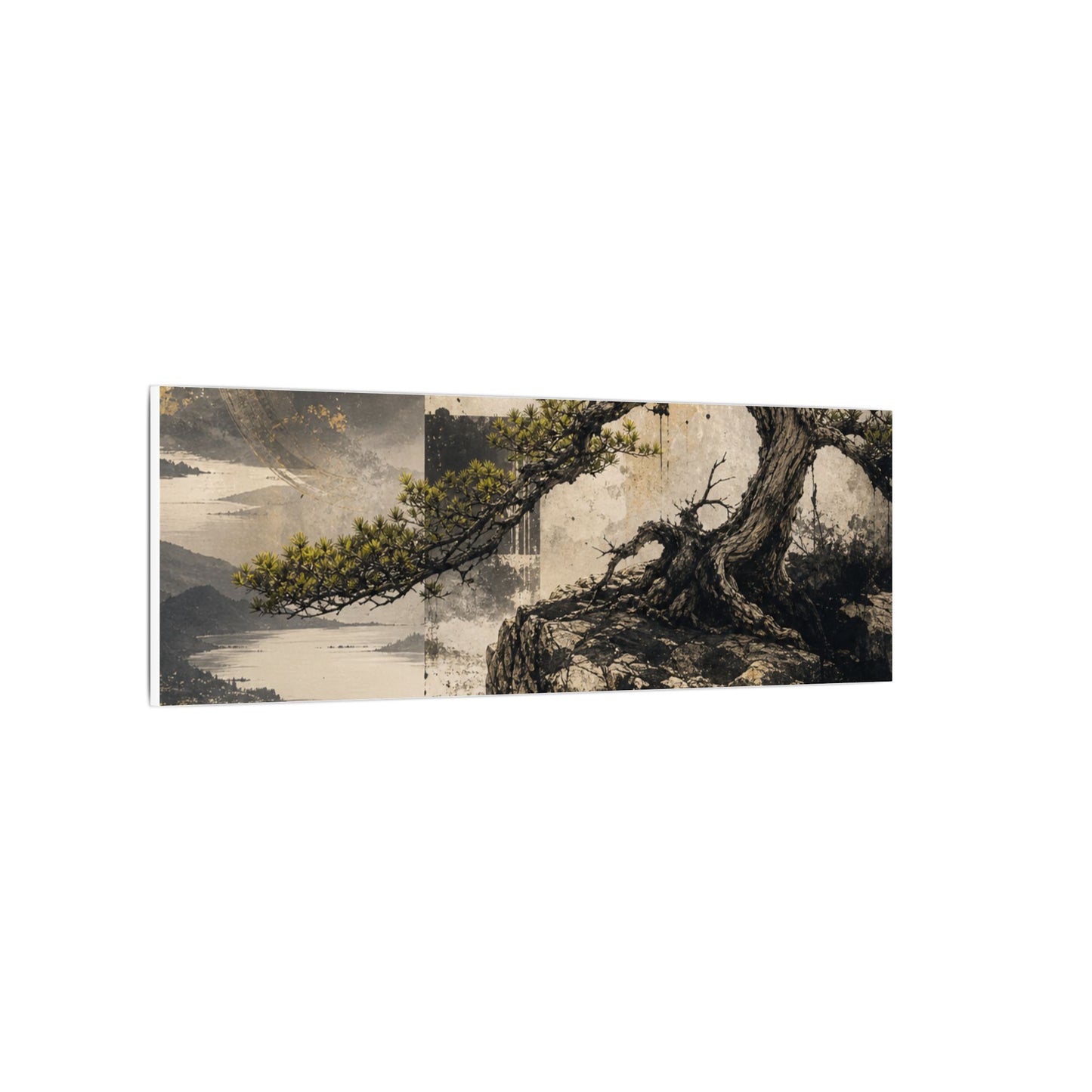 Golden Hour Pine Tree Canvas Art - Japandi Datsuzoku