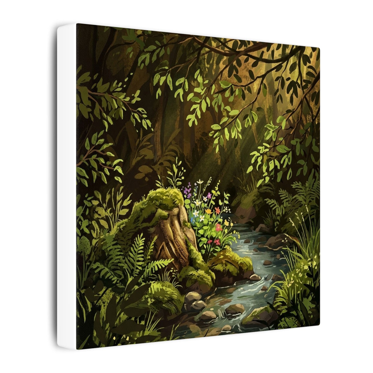 Golden Hour Silk Drape Canvas Art - Dark Japandi Datsuzoku