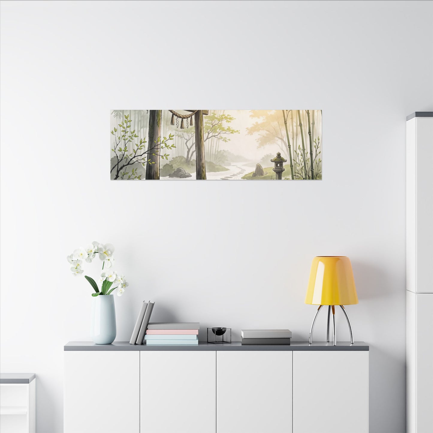 Peaceful Torii Gate Canvas Art - Karesansui Zen