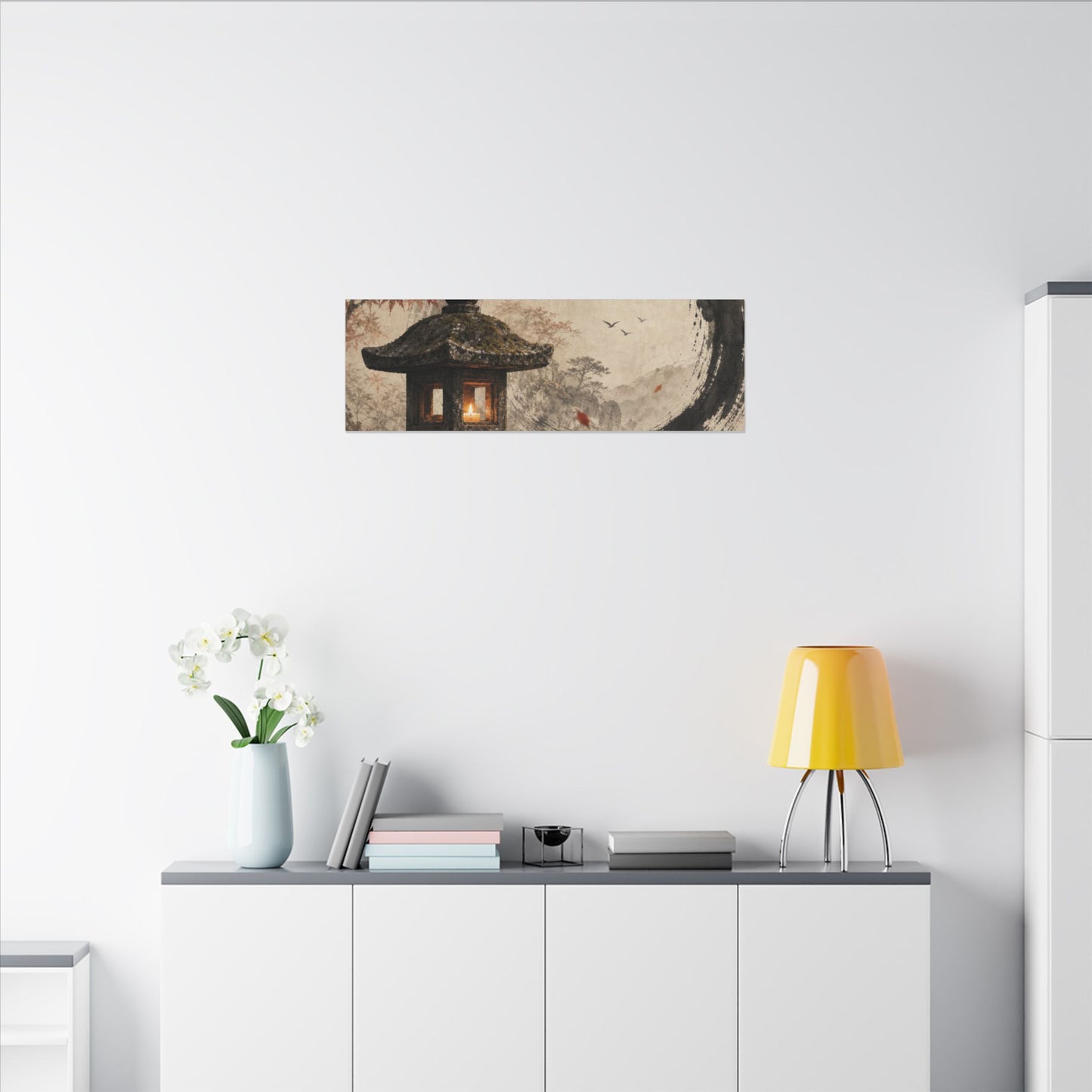 Ma Stone Lantern Canvas Art - Zen Enso