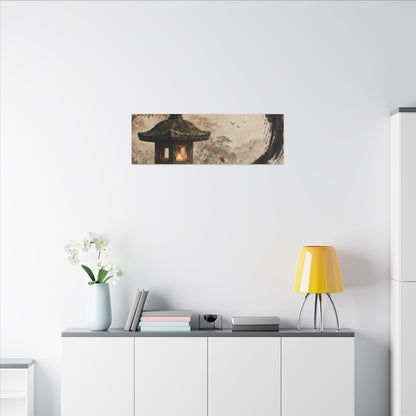 Ma Stone Lantern Canvas Art - Zen Enso