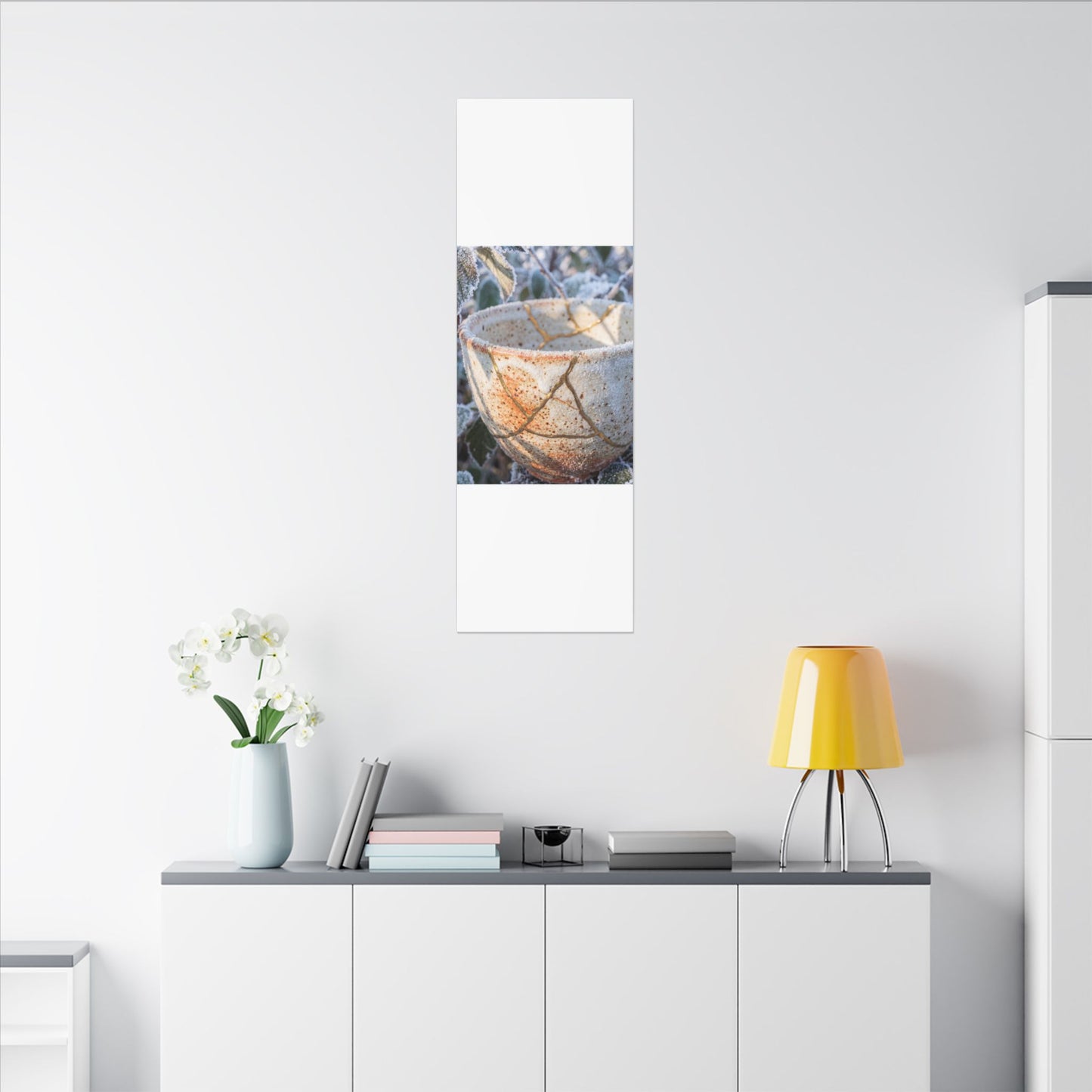 Resilient Ceramic Bowl Canvas Art - Gold Vein Kintsugi