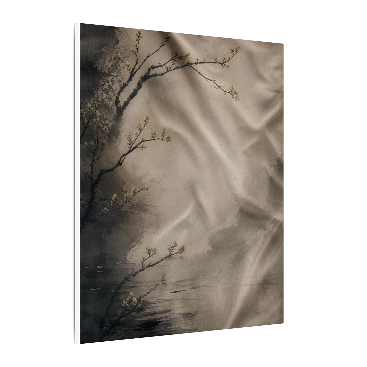 Silk Drape Canvas Art | Spring Japandi Japanese Pattern Art