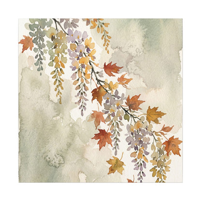 Ma Wisteria Canvas Art - Japandi Watercolor