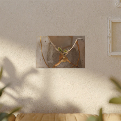 Golden Hour Broken Pottery Canvas Art - Japandi Kanso