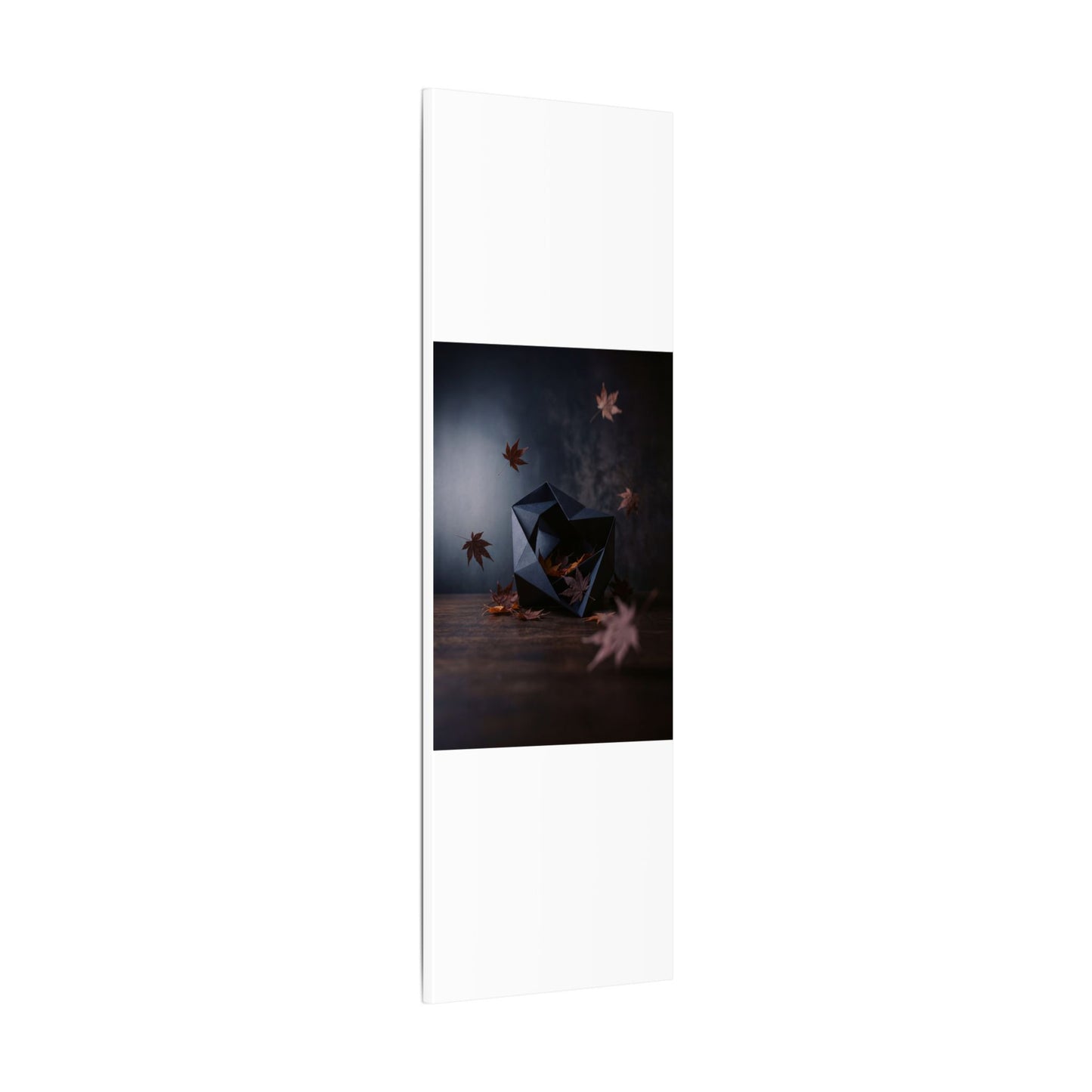 Dark Japandi Paper Fold in Dawn | Shadow Zen Canvas Art